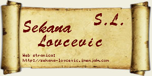 Sekana Lovčević vizit kartica